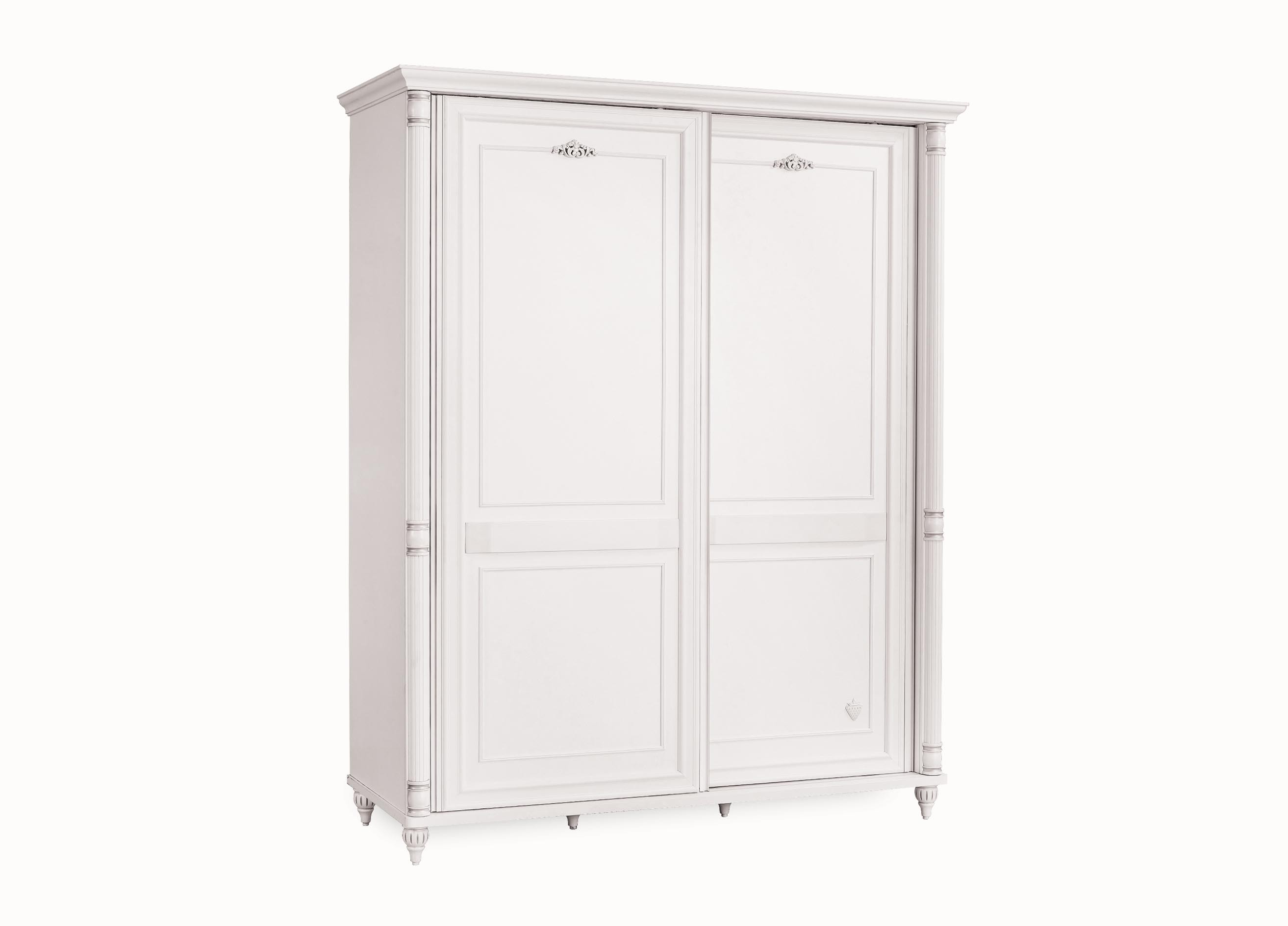 Белый шкаф с двумя дверцами