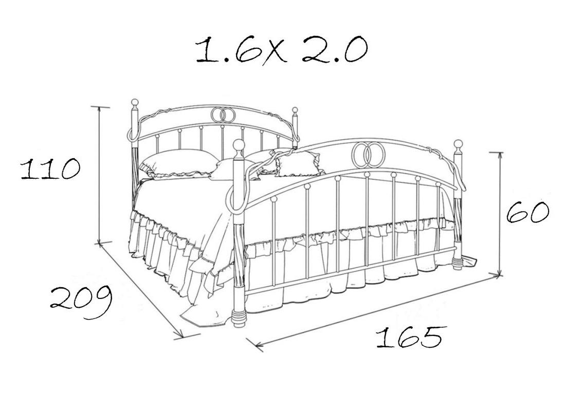 Эскиз кованой кровати
