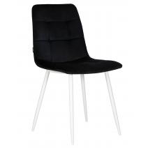  Стул обеденный DOBRIN CHILLY, Черный Holland 75, основание белое, фото 1 