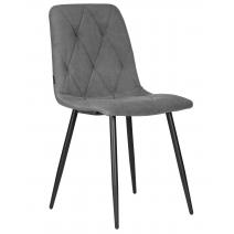  Стул обеденный DOBRIN CHILLY ROMBO, Серый Simple 33, основание черное, фото 1 