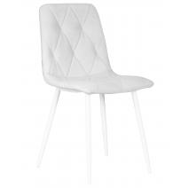  Стул обеденный DOBRIN CHILLY ROMBO, Светло-серый Simple 29, основание белое, фото 1 
