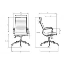  Офисное кресло для руководителей DOBRIN CLARK SIMPLE, серый (47), фото 8 