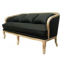  Черный диван с обивкой из льна Nora, фото 2 