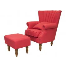  Кресло с пуфом Lab red, фото 1 