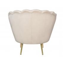  Дизайнерское кресло ракушка бежевое Pearl beige, фото 3 