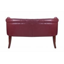  Классический бордовый диван Grace sofa leather, фото 4 