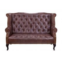  Коричневый кожаный диван Royal sofa brown, фото 1 