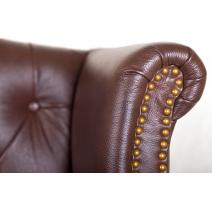  Коричневый кожаный диван Royal sofa brown, фото 7 
