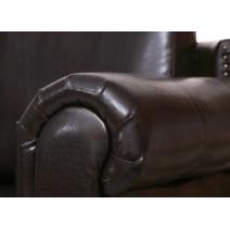  Коричневый трехместный диван из кожи Toren brown, фото 4 
