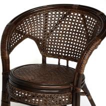  ТЕРРАСНЫЙ КОМПЛЕКТ "PELANGI" (стол со стеклом + 2 кресла) /без подушек/, фото 8 