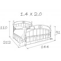  Кровать кованая Ринальди 1.4, фото 11 