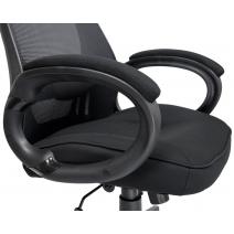  Офисное кресло для руководителей DOBRIN STEVEN BLACK, чёрный пластик, чёрная ткань, фото 11 