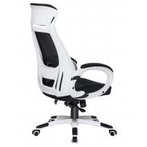  Офисное кресло для руководителей DOBRIN STEVEN WHITE, белый пластик, чёрная ткань, фото 4 