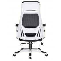  Офисное кресло для руководителей DOBRIN STEVEN WHITE, белый пластик, чёрная ткань, фото 5 