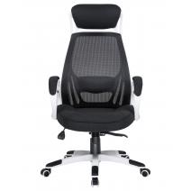  Офисное кресло для руководителей DOBRIN STEVEN WHITE, белый пластик, чёрная ткань, фото 6 