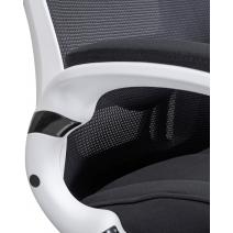  Офисное кресло для руководителей DOBRIN STEVEN WHITE, белый пластик, чёрная ткань, фото 9 