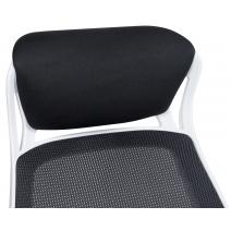  Офисное кресло для руководителей DOBRIN STEVEN WHITE, белый пластик, чёрная ткань, фото 11 