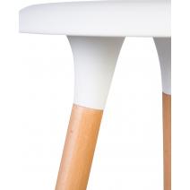  Табурет барный DOBRIN ROYCE, ножки светлый бук, цвет белый (W-02), фото 3 