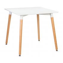  Стол обеденный DOBRIN SERRA, ножки светлый бук, столешница белая, фото 1 