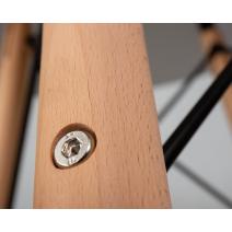  Стол обеденный DOBRIN CHELSEA`80, ножки светлый бук, столешница светло-серый (GR-01), фото 5 