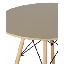  Стол обеденный DOBRIN CHELSEA`80, ножки светлый бук, столешница бежевая, фото 5 