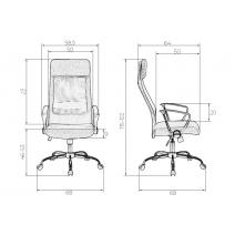  Офисное кресло для персонала DOBRIN PIERCE, серый, фото 11 