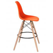  Стул барный DOBRIN DSW BAR, ножки светлый бук, цвет сиденья оранжевый (O-02), фото 3 