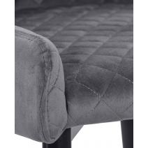  Стул обеденный DOBRIN RICHARD, черные матовые ножки, темно-серый велюр (V108-91), фото 10 