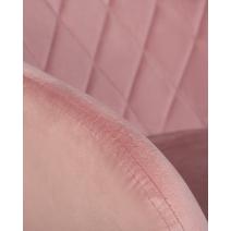  Стул обеденный DOBRIN ROBERT, черные матовые ножки, велюр V108-15 Розовый, фото 7 