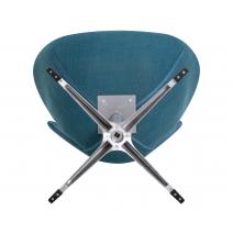  Кресло дизайнерское DOBRIN SWAN, синяя ткань IF6, алюминиевое основание, фото 6 