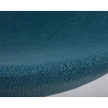  Кресло дизайнерское DOBRIN SWAN, синяя ткань IF6, алюминиевое основание, фото 9 