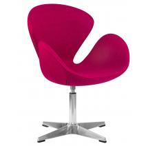  Кресло дизайнерское DOBRIN SWAN, бордо ткань AF5, алюминиевое основание, фото 2 