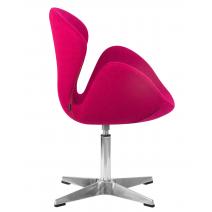  Кресло дизайнерское DOBRIN SWAN, бордо ткань AF5, алюминиевое основание, фото 3 