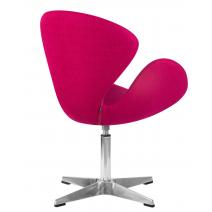  Кресло дизайнерское DOBRIN SWAN, бордо ткань AF5, алюминиевое основание, фото 4 
