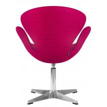  Кресло дизайнерское DOBRIN SWAN, бордо ткань AF5, алюминиевое основание, фото 5 