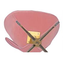  Кресло дизайнерское DOBRIN SWAN, розовый велюр BLUVEL52, золотое основание, фото 11 