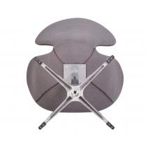  Кресло дизайнерское DOBRIN SWAN, серая ткань IF11, алюминиевое основание, фото 6 