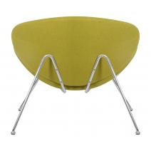  Кресло дизайнерское DOBRIN EMILY, светло-зеленая ткань AF3, хромированная сталь, фото 5 