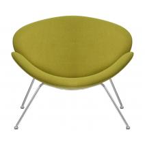  Кресло дизайнерское DOBRIN EMILY, светло-зеленая ткань AF3, хромированная сталь, фото 6 