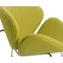  Кресло дизайнерское DOBRIN EMILY, светло-зеленая ткань AF3, хромированная сталь, фото 9 