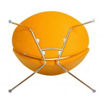  Кресло дизайнерское DOBRIN EMILY, желтая ткань AF13, хромированная сталь, фото 7 