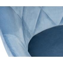  Стул барный DOBRIN LOGAN BLACK, пудрово-голубой велюр (MJ9-74), фото 8 