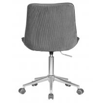  Кресло офисное DOBRIN DORA, серый велюр (1922-19), хромированная сталь, фото 5 
