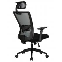  Офисное кресло для персонала DOBRIN NIXON, чёрный, серая сетка, фото 4 