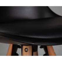 Стул полубарный DOBRIN RONNI, ножки светлый бук, черный (B-03), фото 8 