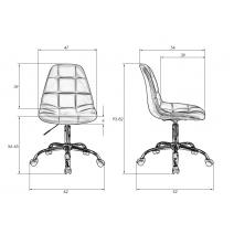  Офисное кресло для персонала DOBRIN DIANA, серый велюр (MJ9-75), фото 10 