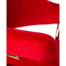  Стул барный DOBRIN CHARLY GOLD, красный велюр (MJ9-45), фото 8 