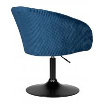  Кресло дизайнерское DOBRIN EDISON BLACK, синий велюр (1922-20), фото 4 