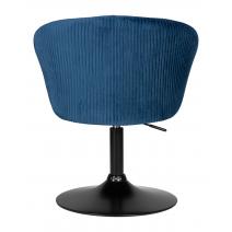  Кресло дизайнерское DOBRIN EDISON BLACK, синий велюр (1922-20), фото 5 