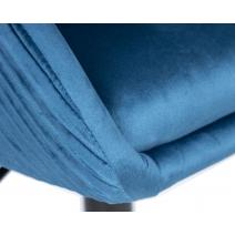  Кресло дизайнерское DOBRIN EDISON BLACK, синий велюр (1922-20), фото 7 